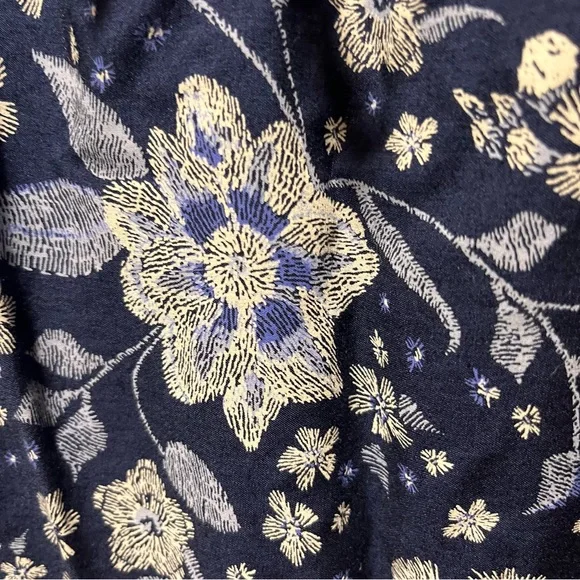 Old Navy Navy Blue Floral Maxi Dress Boho Festival Medium - Picture 8 of 14